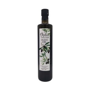 Greek Koroneiki olive oil in dark bottle 750ml