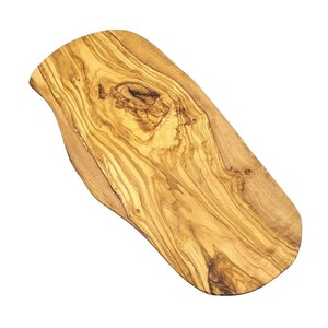 Natural olive wood serving board with natural grain 30cm
